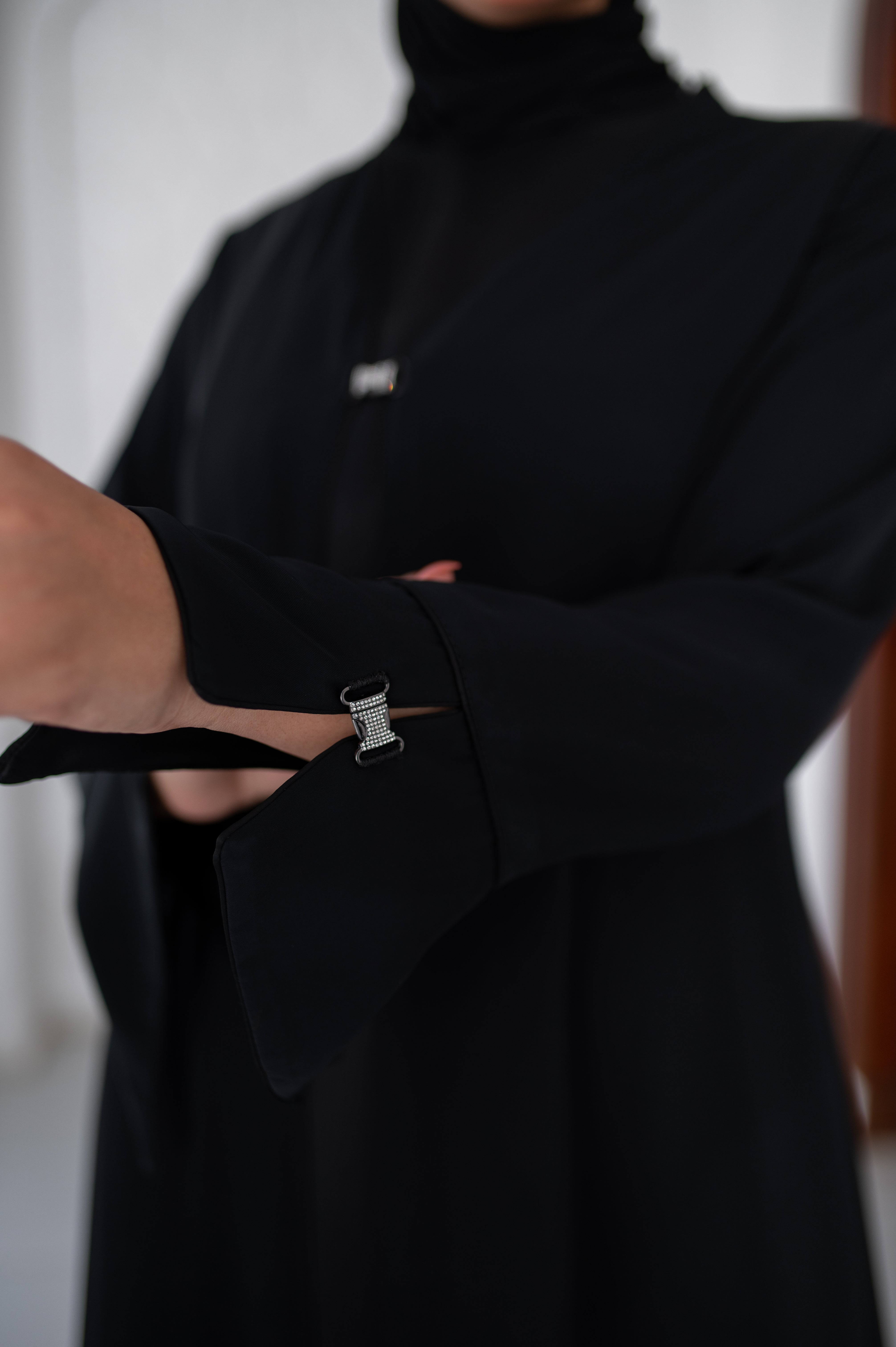 عباية دبل أسود